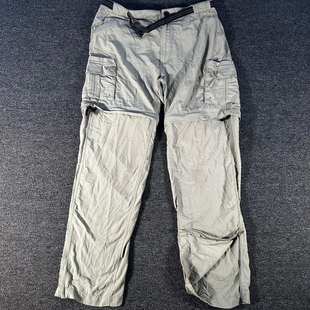 Magellan Outdoors Fish Gear Convertible Pants Mens XL Gray Good Zip Off Cargo